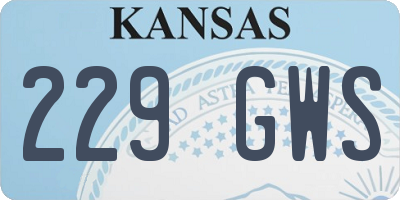 KS license plate 229GWS