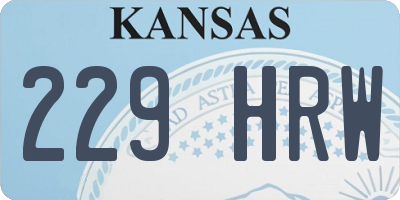 KS license plate 229HRW