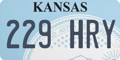 KS license plate 229HRY