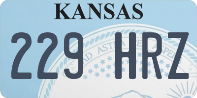 KS license plate 229HRZ