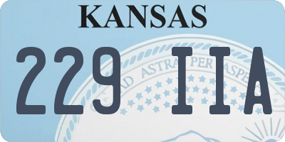 KS license plate 229IIA