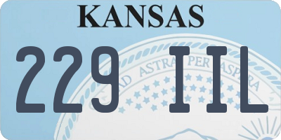 KS license plate 229IIL