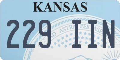 KS license plate 229IIN