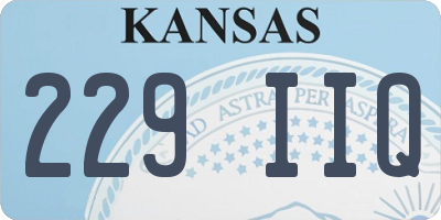 KS license plate 229IIQ