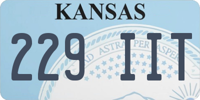 KS license plate 229IIT