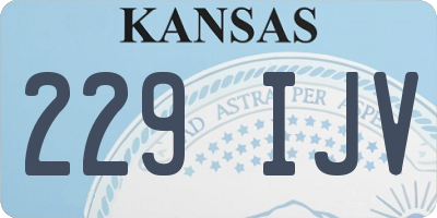 KS license plate 229IJV