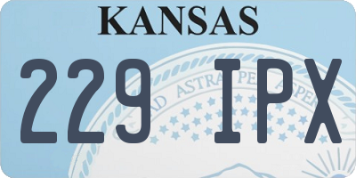 KS license plate 229IPX