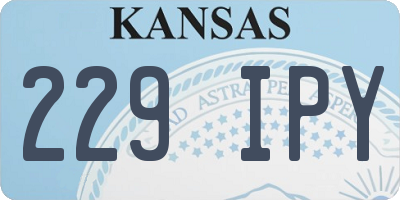KS license plate 229IPY