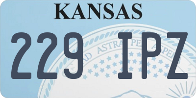 KS license plate 229IPZ