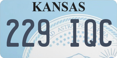 KS license plate 229IQC