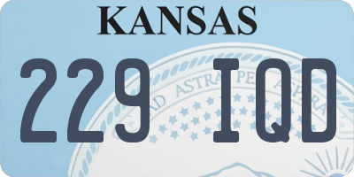 KS license plate 229IQD