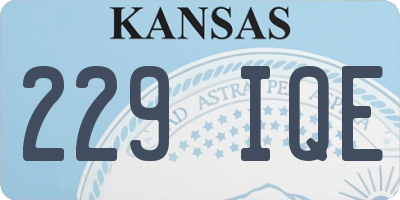 KS license plate 229IQE
