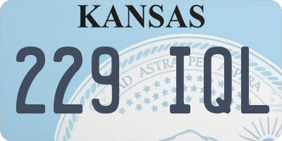 KS license plate 229IQL