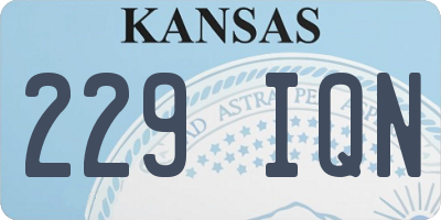 KS license plate 229IQN