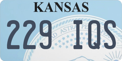 KS license plate 229IQS