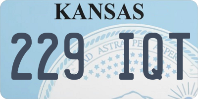 KS license plate 229IQT
