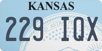 KS license plate 229IQX