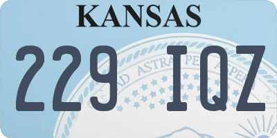 KS license plate 229IQZ