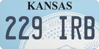 KS license plate 229IRB