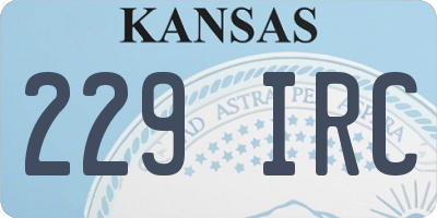 KS license plate 229IRC
