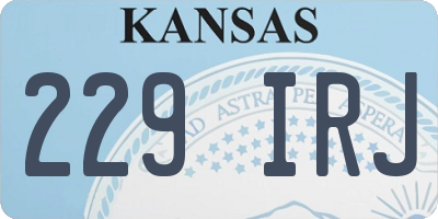 KS license plate 229IRJ