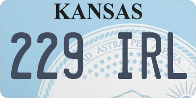 KS license plate 229IRL