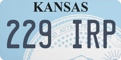 KS license plate 229IRP