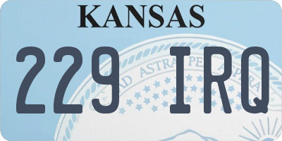 KS license plate 229IRQ