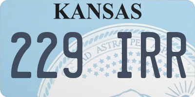 KS license plate 229IRR