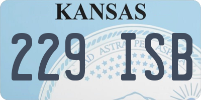 KS license plate 229ISB