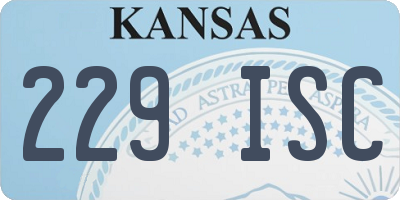 KS license plate 229ISC