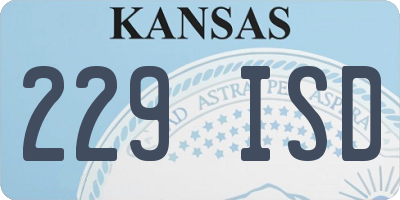 KS license plate 229ISD