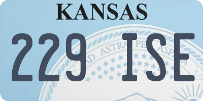 KS license plate 229ISE