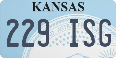 KS license plate 229ISG
