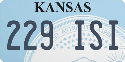 KS license plate 229ISI