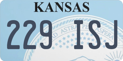 KS license plate 229ISJ