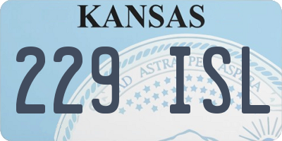 KS license plate 229ISL