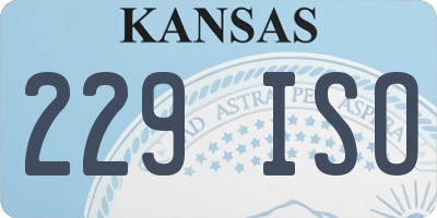 KS license plate 229ISO