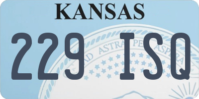 KS license plate 229ISQ