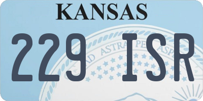 KS license plate 229ISR