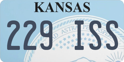 KS license plate 229ISS