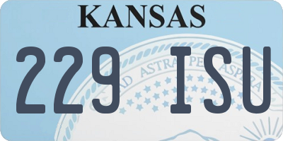 KS license plate 229ISU