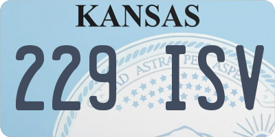 KS license plate 229ISV