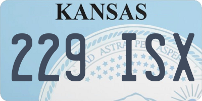 KS license plate 229ISX