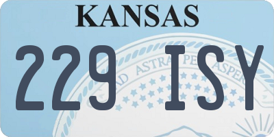 KS license plate 229ISY