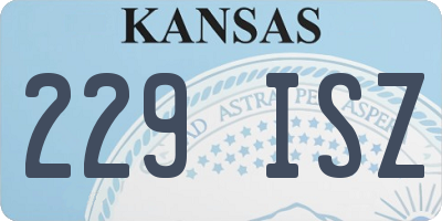 KS license plate 229ISZ