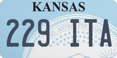 KS license plate 229ITA