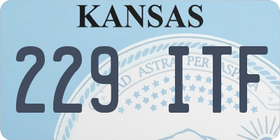 KS license plate 229ITF