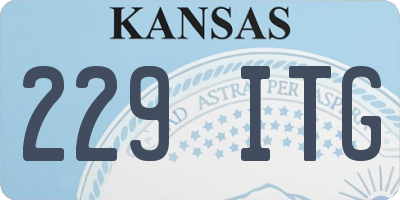 KS license plate 229ITG