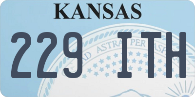 KS license plate 229ITH
